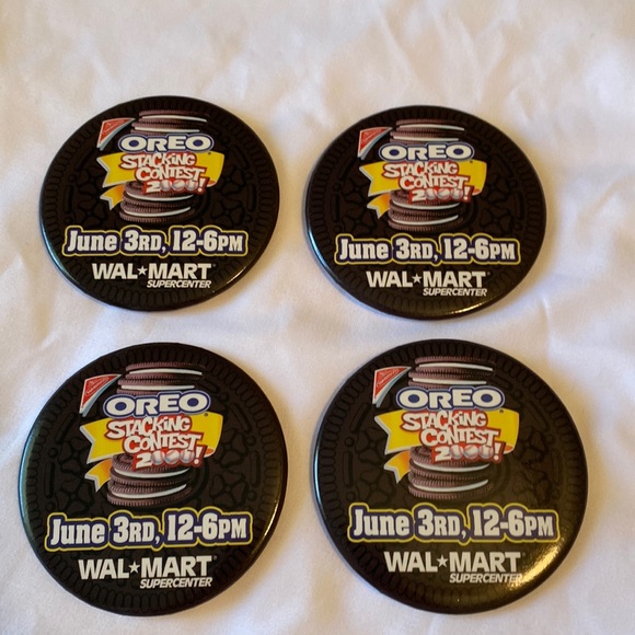 Oreo Stacking Contest Button Pins - Picture 1 of 5